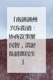 南通通州兴东街道：协商议事聚民智，清淤备耕惠民生
