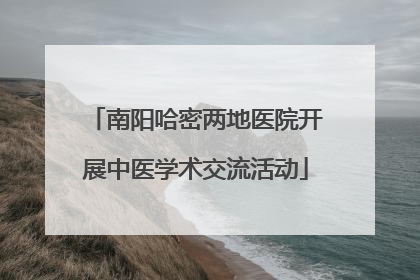 南阳哈密两地医院开展中医学术交流活动