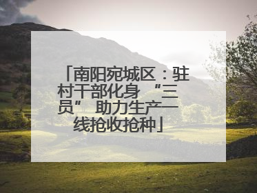 南阳宛城区：驻村干部化身 “三员” 助力生产一线抢收抢种