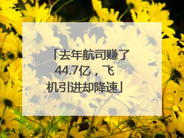 去年航司赚了44.7亿，飞机引进却降速