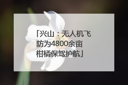 兴山：无人机飞防为4800余亩柑橘保驾护航
