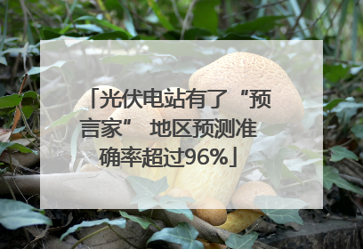 光伏电站有了“预言家” 地区预测准确率超过96%