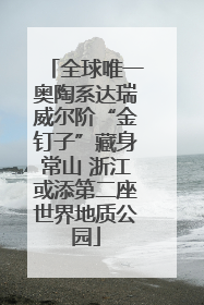 全球唯一奥陶系达瑞威尔阶“金钉子”藏身常山 浙江或添第二座世界地质公园