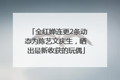 全红婵连更2条动态为陈艺文庆生，晒出最新收获的玩偶