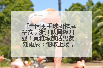 全国羽毛球团体冠军赛，浙江队晋级四强！黄雅琼放话男友刘雨辰：他敢上场，我一个劲遛他