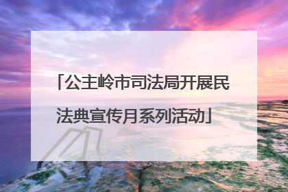 公主岭市司法局开展民法典宣传月系列活动