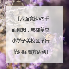 六面竞速VS千面创想，成都草堂小学子美校区举行第四届魔方活动