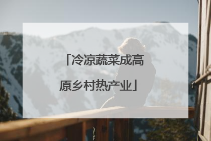 冷凉蔬菜成高原乡村热产业