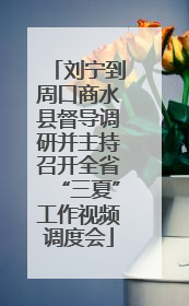 刘宁到周口商水县督导调研并主持召开全省“三夏”工作视频调度会