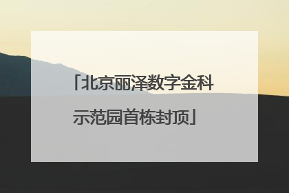北京丽泽数字金科示范园首栋封顶