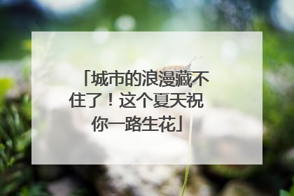 城市的浪漫藏不住了！这个夏天祝你一路生花