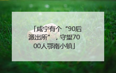 咸宁有个“90后派出所”，守望7000人鄂南小镇