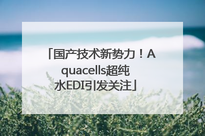 国产技术新势力！Aquacells超纯水EDI引发关注