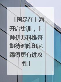 国足在上海开启集训，主帅伊万科维奇期待对阵印尼踢得更有进攻性