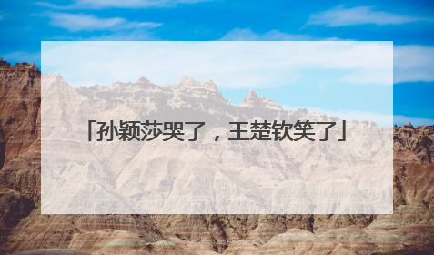 孙颖莎哭了，王楚钦笑了