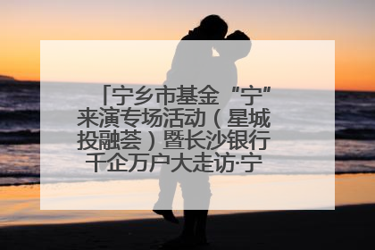 宁乡市基金“宁”来演专场活动（星城投融荟）暨长沙银行千企万户大走访·宁乡专场活动举行
