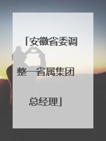 安徽省委调整一省属集团总经理