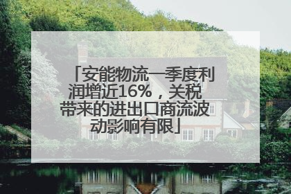 安能物流一季度利润增近16%，关税带来的进出口商流波动影响有限