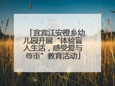 宜宾江安橙乡幼儿园开展“体验盲人生活，感受爱与尊重”教育活动