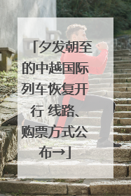 夕发朝至的中越国际列车恢复开行 线路、购票方式公布→