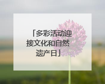 多彩活动迎接文化和自然遗产日
