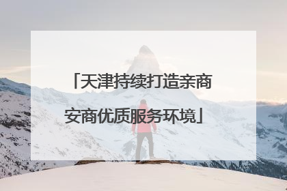 天津持续打造亲商安商优质服务环境