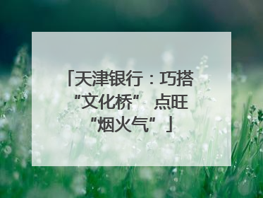 天津银行：巧搭“文化桥” 点旺“烟火气”