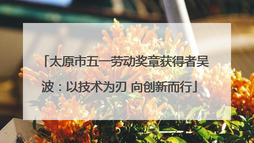 太原市五一劳动奖章获得者吴波：以技术为刃 向创新而行