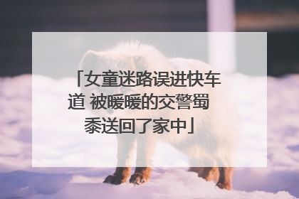 女童迷路误进快车道 被暖暖的交警蜀黍送回了家中
