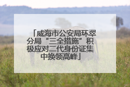 威海市公安局环翠分局“三全措施”积极应对二代身份证集中换领高峰