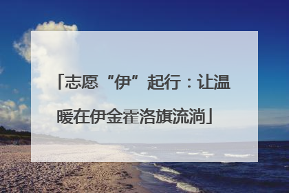 志愿“伊”起行：让温暖在伊金霍洛旗流淌