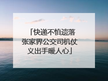 快递不慎遗落 张家界公交司机仗义出手暖人心