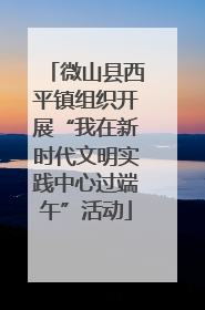 微山县西平镇组织开展“我在新时代文明实践中心过端午”活动