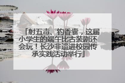 射五毒、钓香囊，这届小学生的端午比古装剧还会玩！长沙非遗进校园传承实践活动举行
