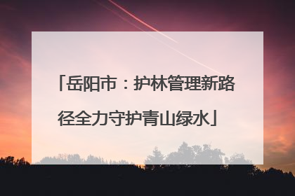 岳阳市：护林管理新路径全力守护青山绿水
