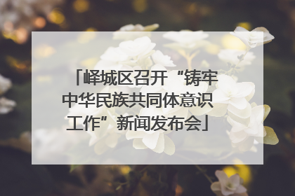 峄城区召开“铸牢中华民族共同体意识工作”新闻发布会
