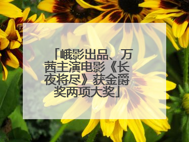 峨影出品、万茜主演电影《长夜将尽》获金爵奖两项大奖