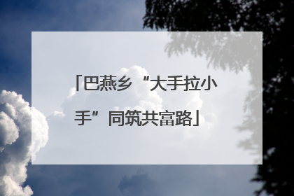巴燕乡“大手拉小手”同筑共富路