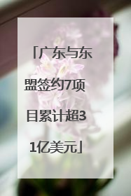 广东与东盟签约7项目累计超31亿美元