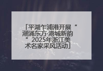 平湖乍浦港开展“潮涌东方·港城新韵”2025年浙江美术名家采风活动