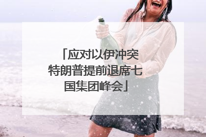 应对以伊冲突 特朗普提前退席七国集团峰会