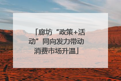 廊坊“政策+活动”同向发力带动消费市场升温