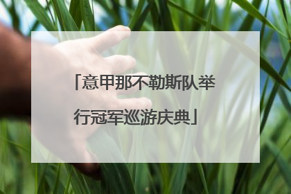 意甲那不勒斯队举行冠军巡游庆典
