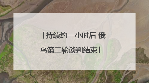 持续约一小时后 俄乌第二轮谈判结束