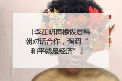 李在明再提恢复韩朝对话合作，强调“和平就是经济”