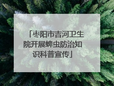 枣阳市吉河卫生院开展蜱虫防治知识科普宣传