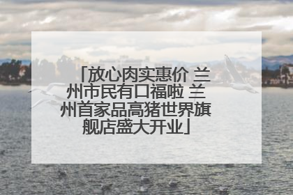 放心肉实惠价 兰州市民有口福啦 兰州首家品高猪世界旗舰店盛大开业