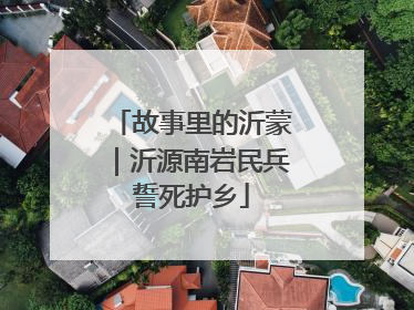 故事里的沂蒙｜沂源南岩民兵誓死护乡