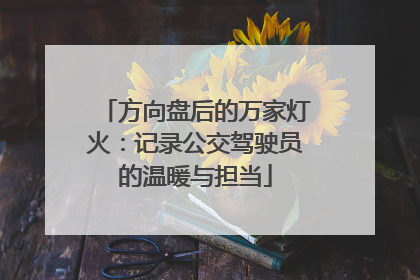 方向盘后的万家灯火：记录公交驾驶员的温暖与担当