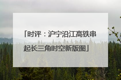 时评：沪宁沿江高铁串起长三角时空新版图